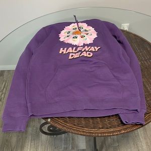 HALFWAY DEAD BRAND NEW HOODIE PURPLE SIZE L
